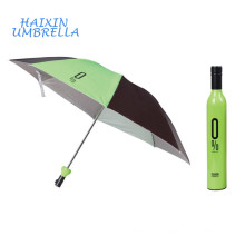 Самый лучший продавая товар уникальный, Солнца и дождя 3 складной бутылки зонтик с чехол на заказ зонтики минимальное
